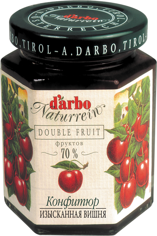 Конфитюр D`arbo Изысканная вишня (70% фруктов), 200г